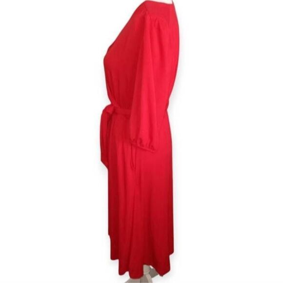 DRAPER JAMES RSVP™ TIE-FRONT FIT & FLARE DRESS RED SZ.S EUC. - Picture 5 of 9
